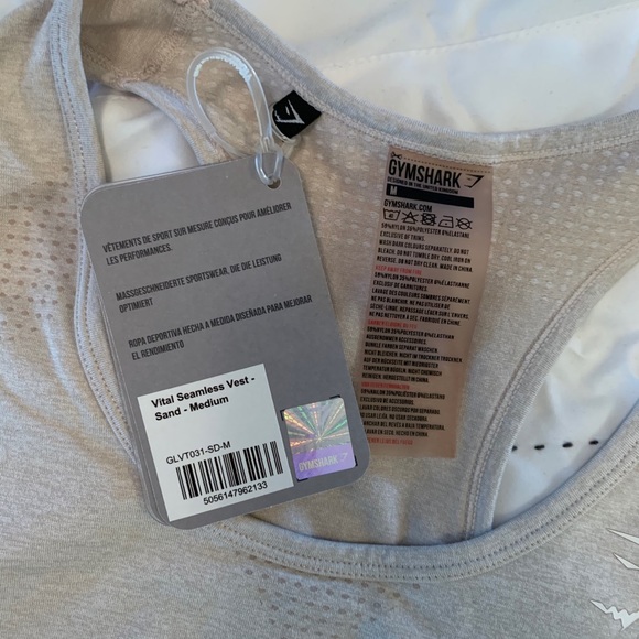Gymshark Vital Seamless Vest - Sand - Picture 4 of 6